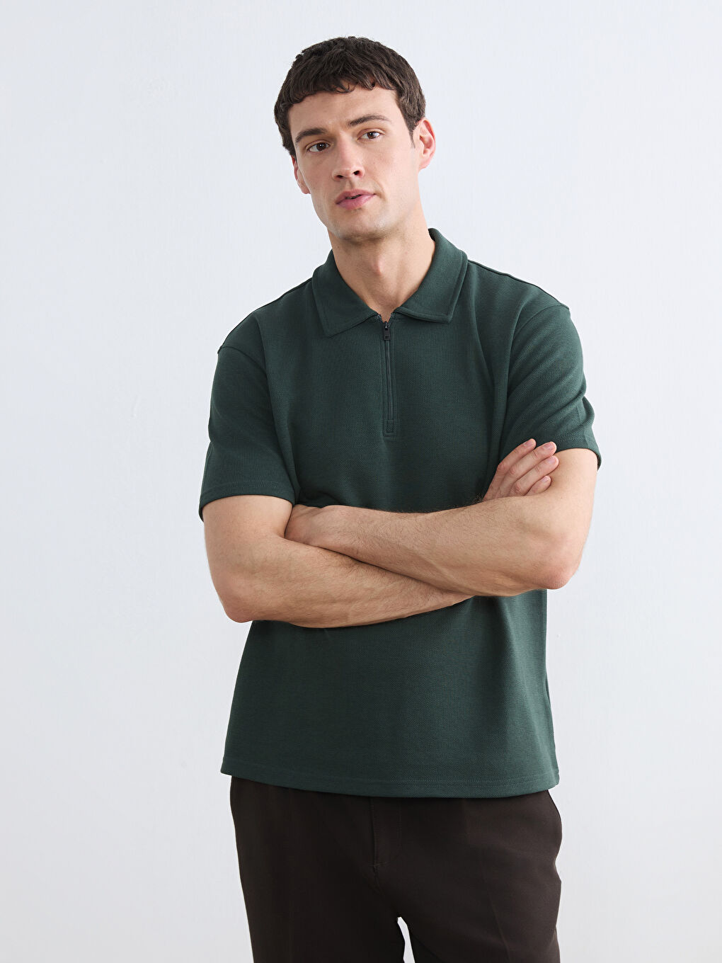 Yeşil Polo Yaka Erkek Tişört