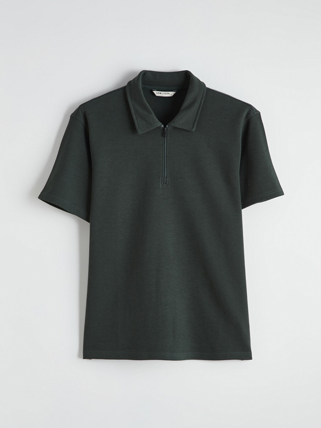 Yeşil Polo Yaka Erkek Tişört-4