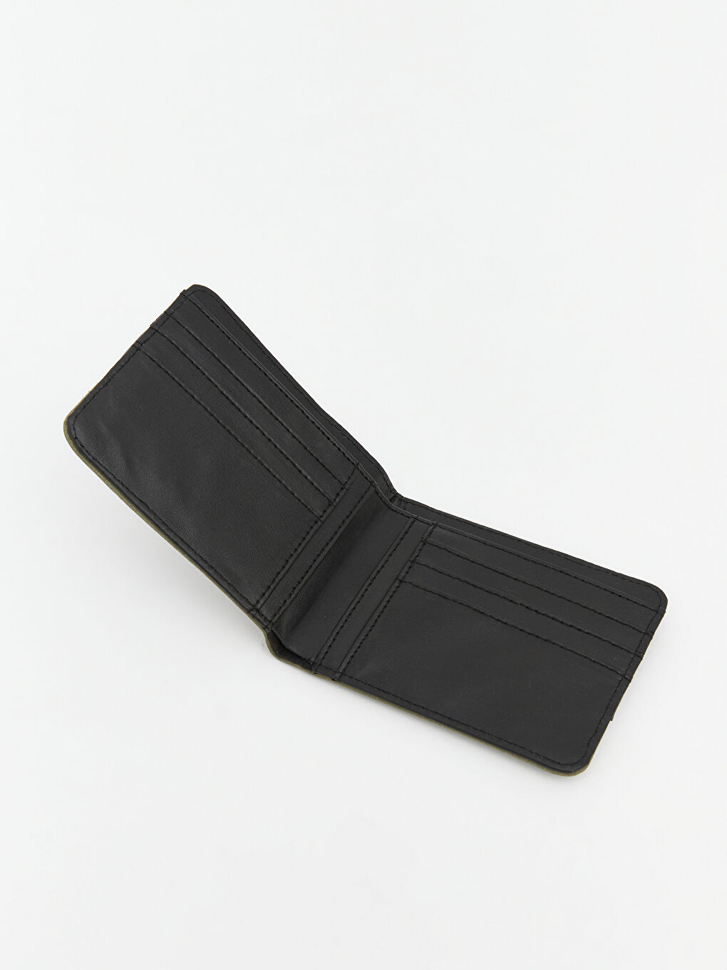 Haki Deri Görünümlü Erkek Cüzdan-1