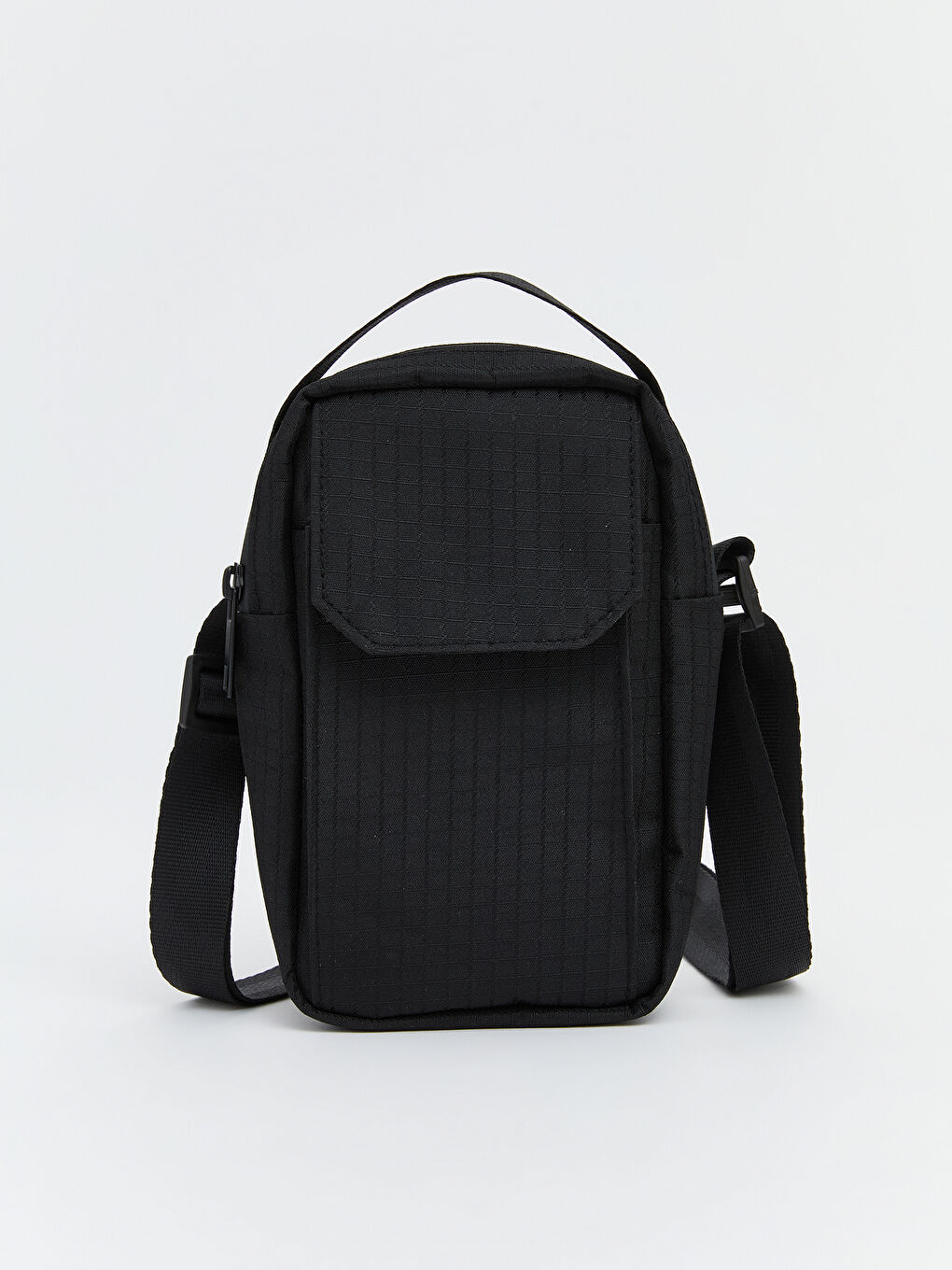 Siyah Ayarlanabilir Askılı Erkek Telefon Çantası