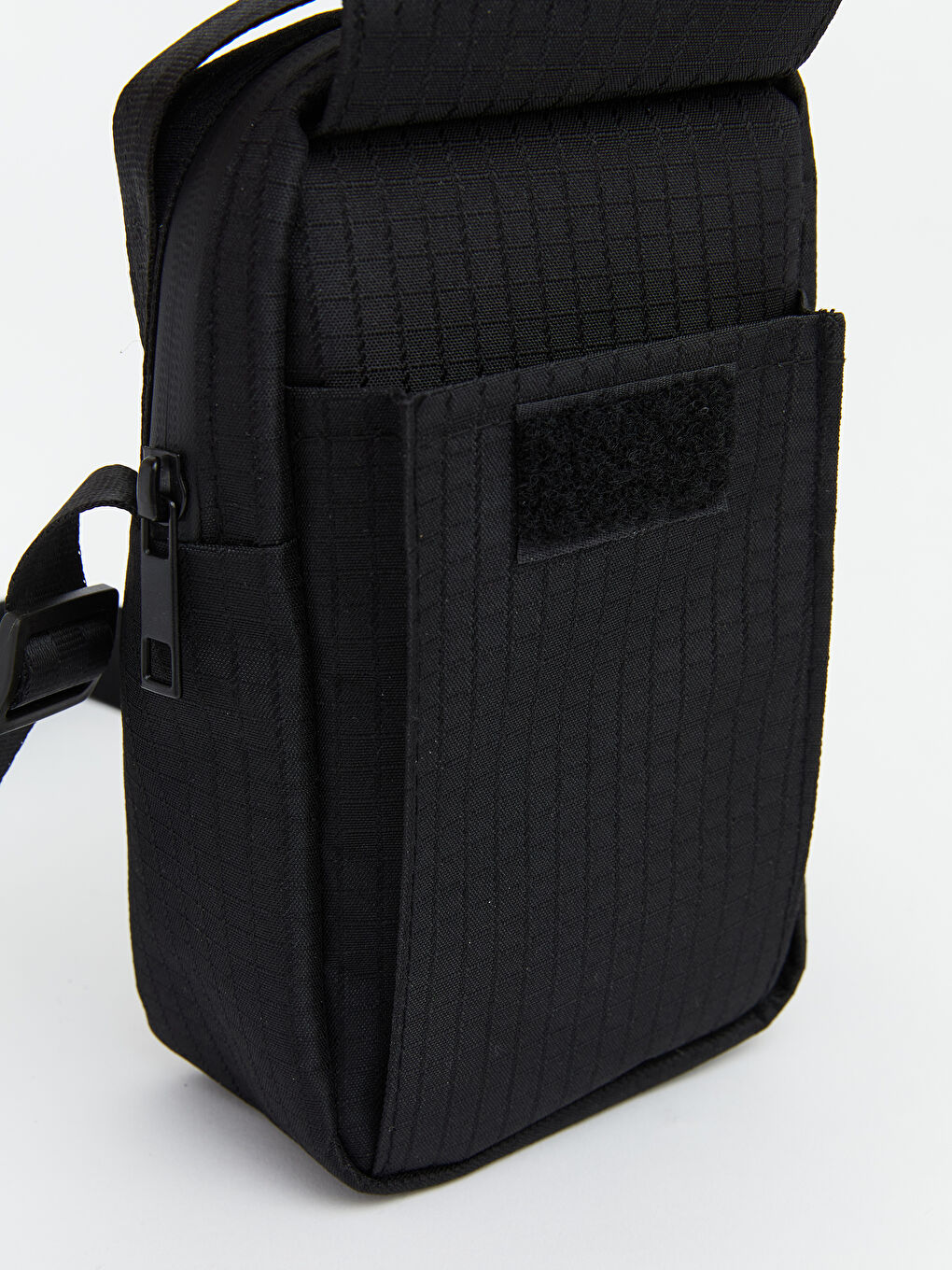 Siyah Ayarlanabilir Askılı Erkek Telefon Çantası-2