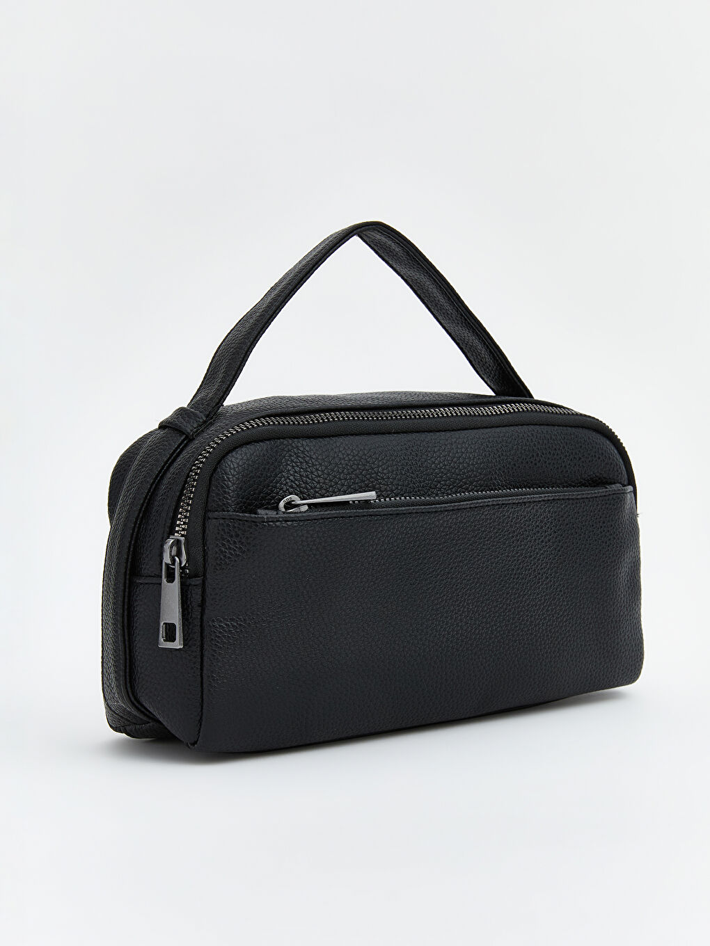 Siyah Deri Görünümlü Erkek El Çantası-1