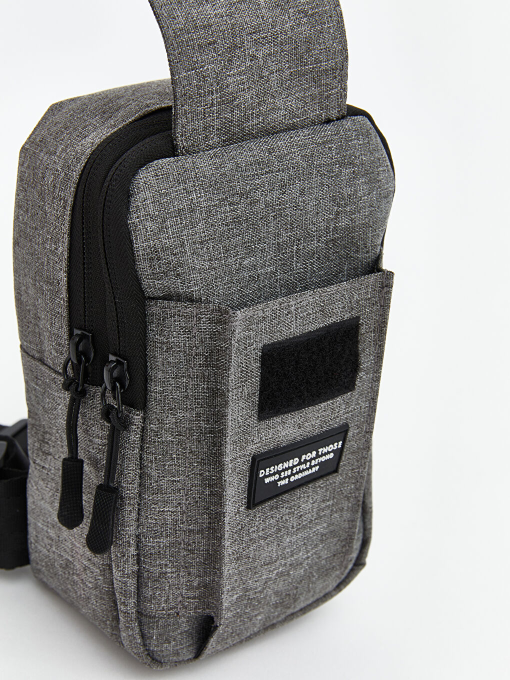 Gri Baskılı Erkek Göğüs Çantası-2