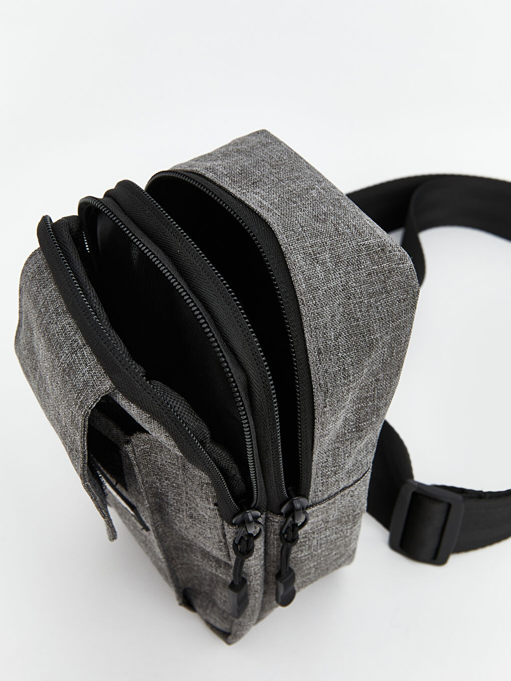 Gri Baskılı Erkek Göğüs Çantası-3