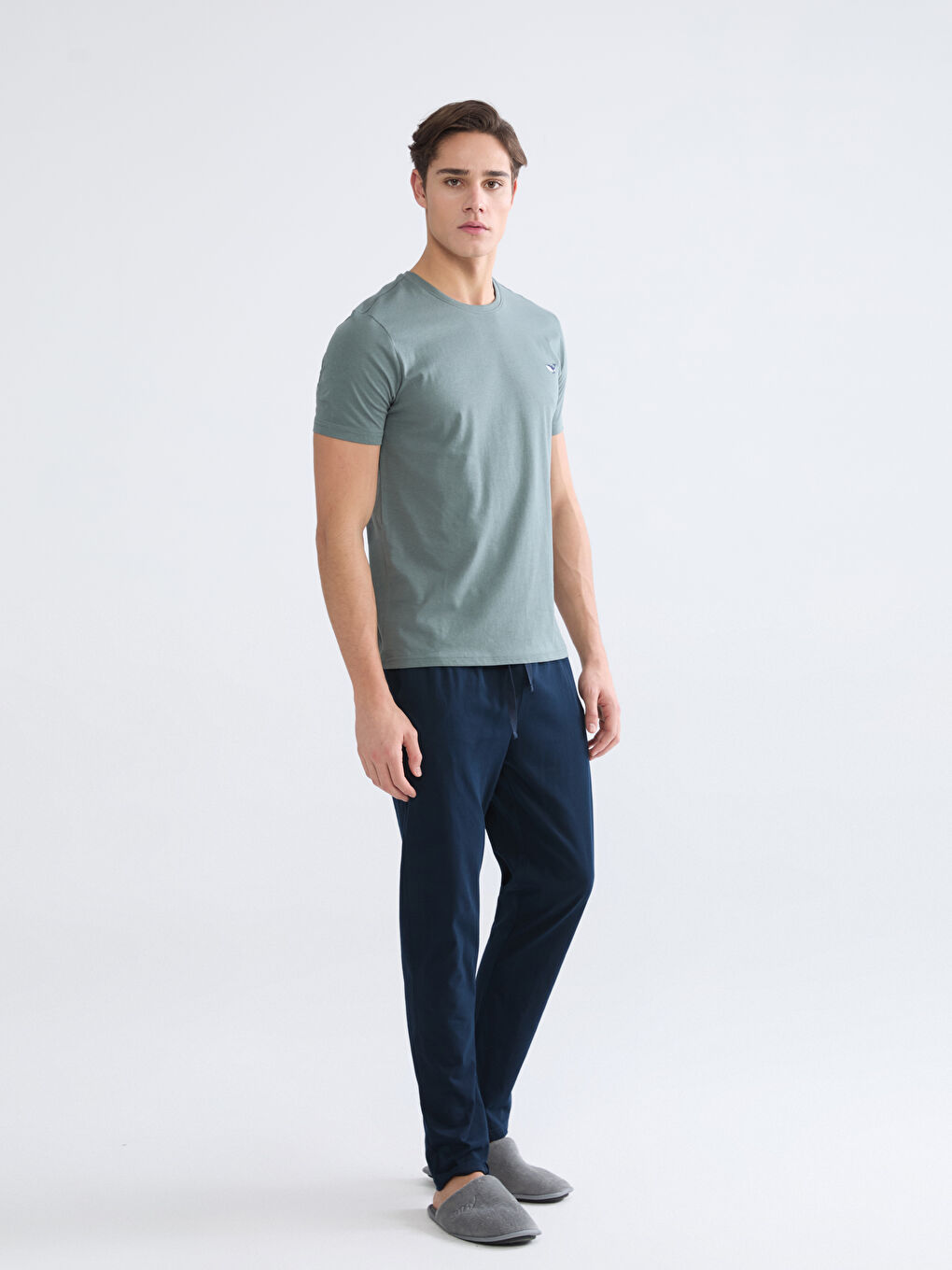 Yeşil Standart Kalıp Erkek Pijama Takım