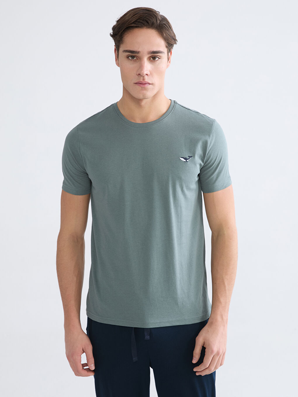 Yeşil Standart Kalıp Erkek Pijama Takım-1