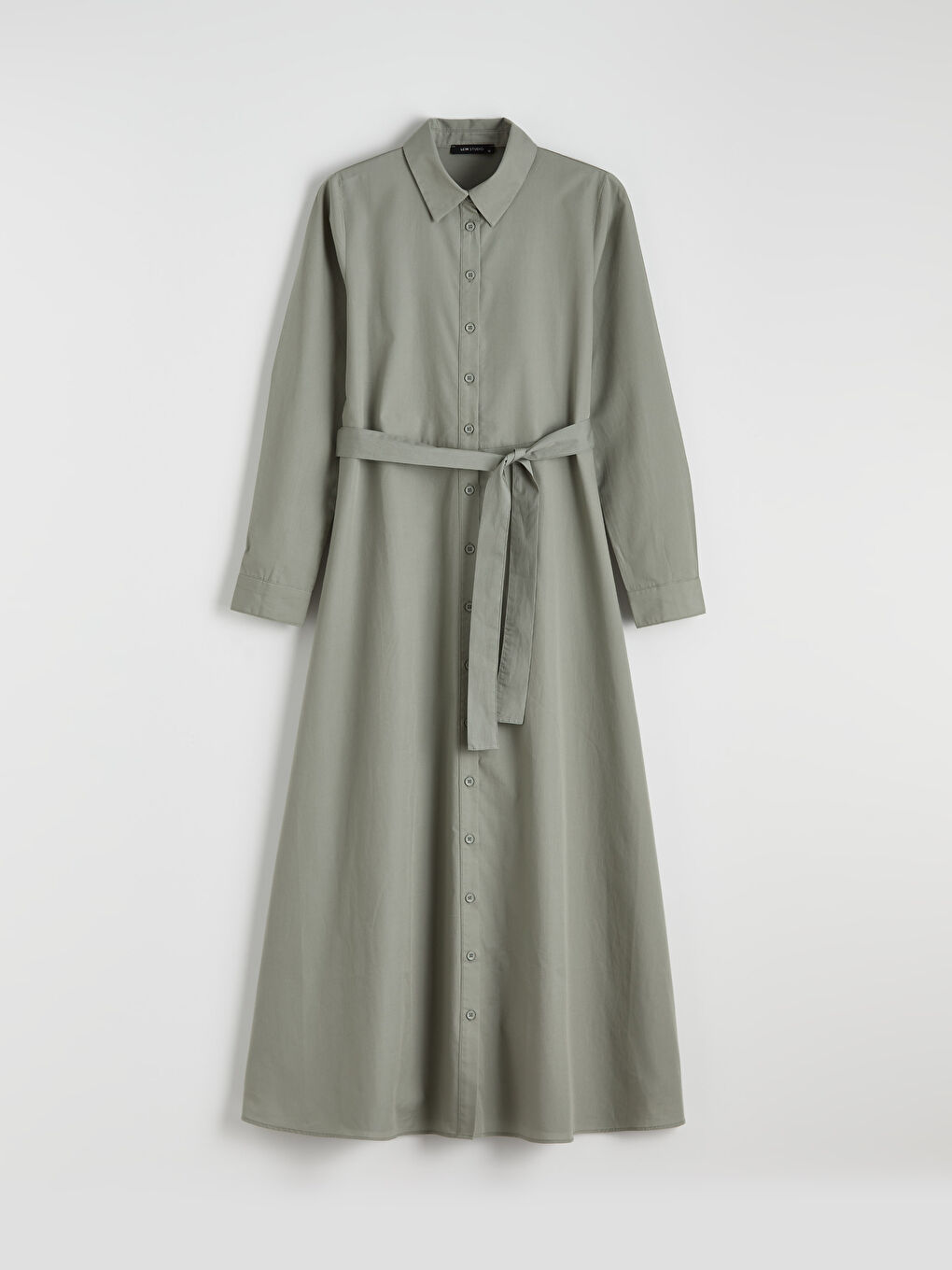 Woman GREEN Shirt Dress-4