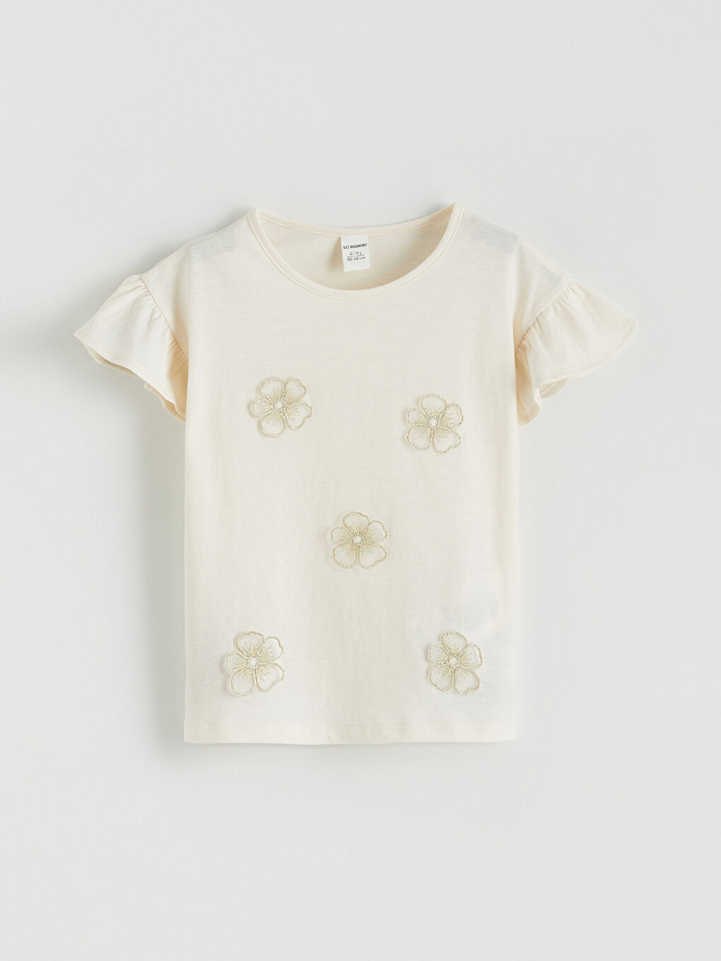 Girls' T-shirt with Bicycle Print