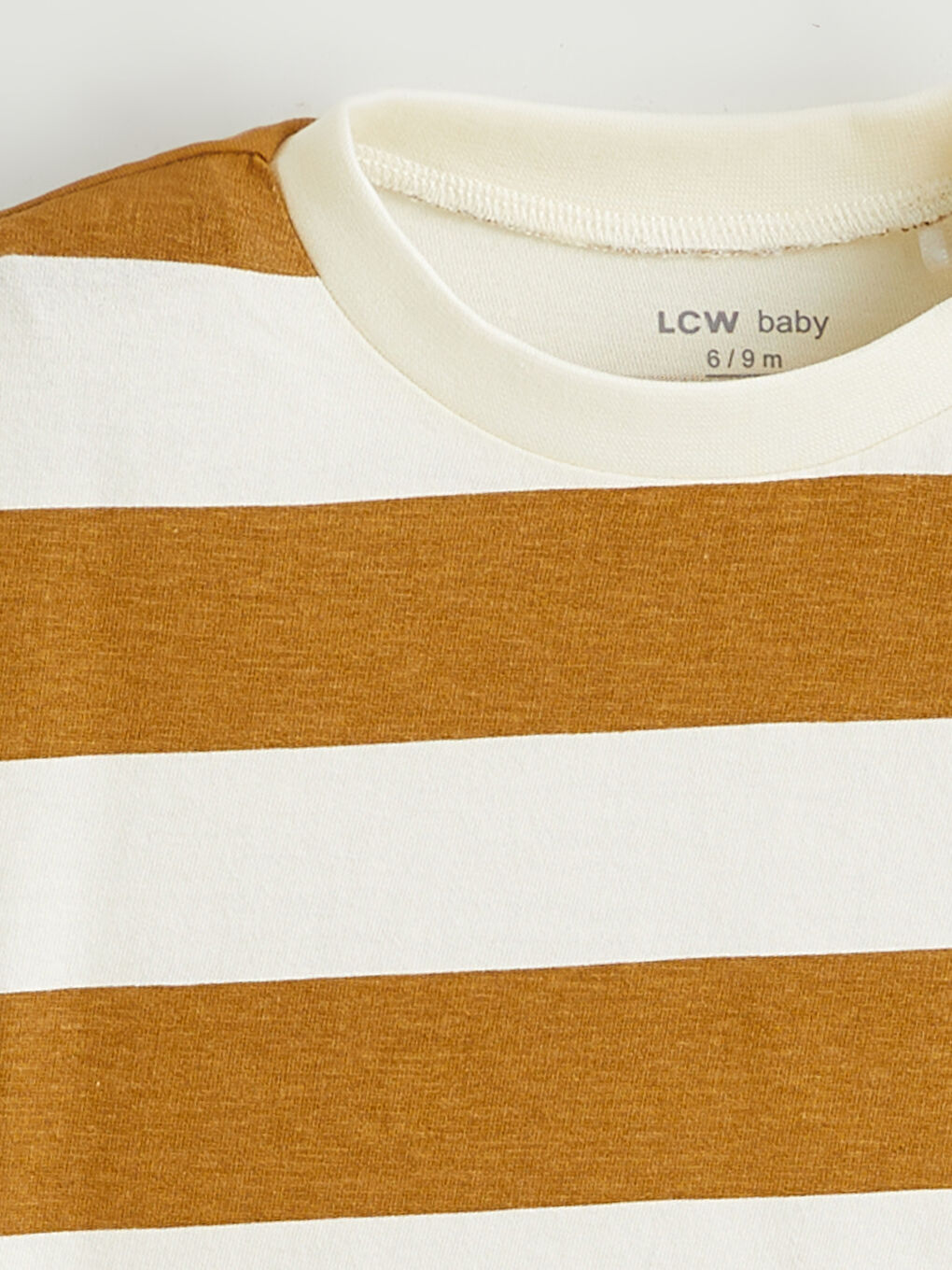 Ekru Bisiklet Yaka Erkek Bebek Tişört ve Şort-2