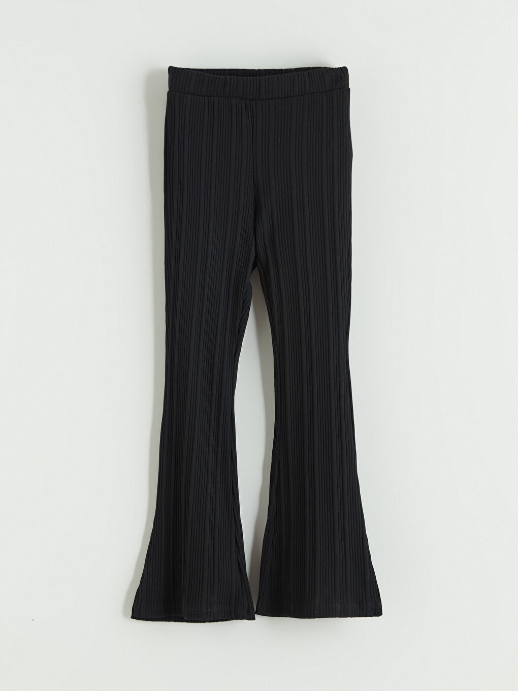 Siyah Fitilli İspanyol Paça Kız Çocuk Tayt