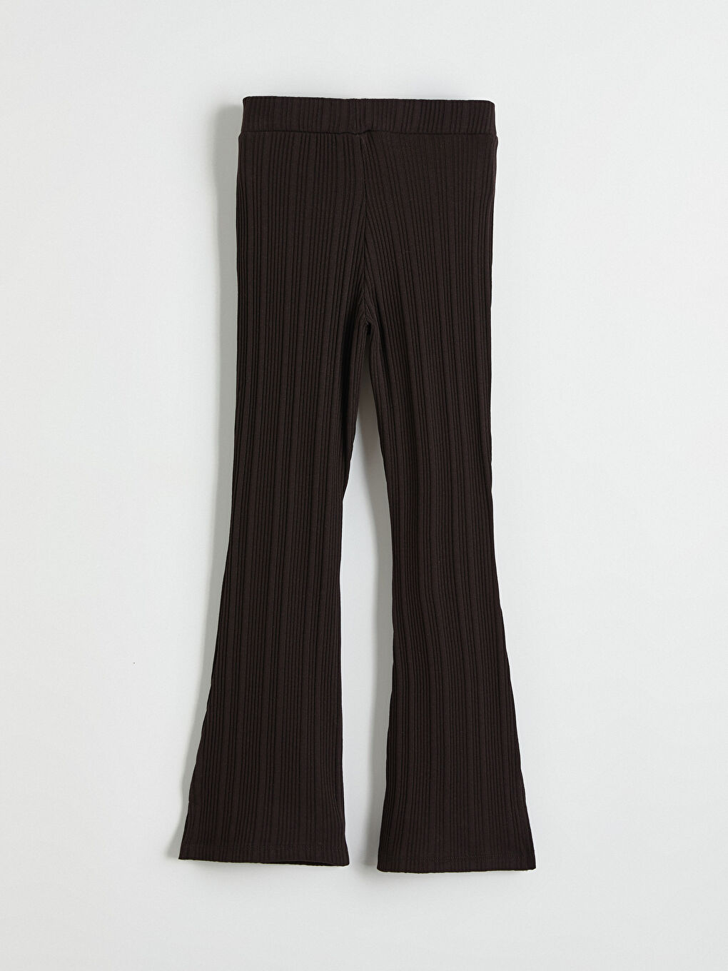 Kahverengi Fitilli İspanyol Paça Kız Çocuk Tayt-2