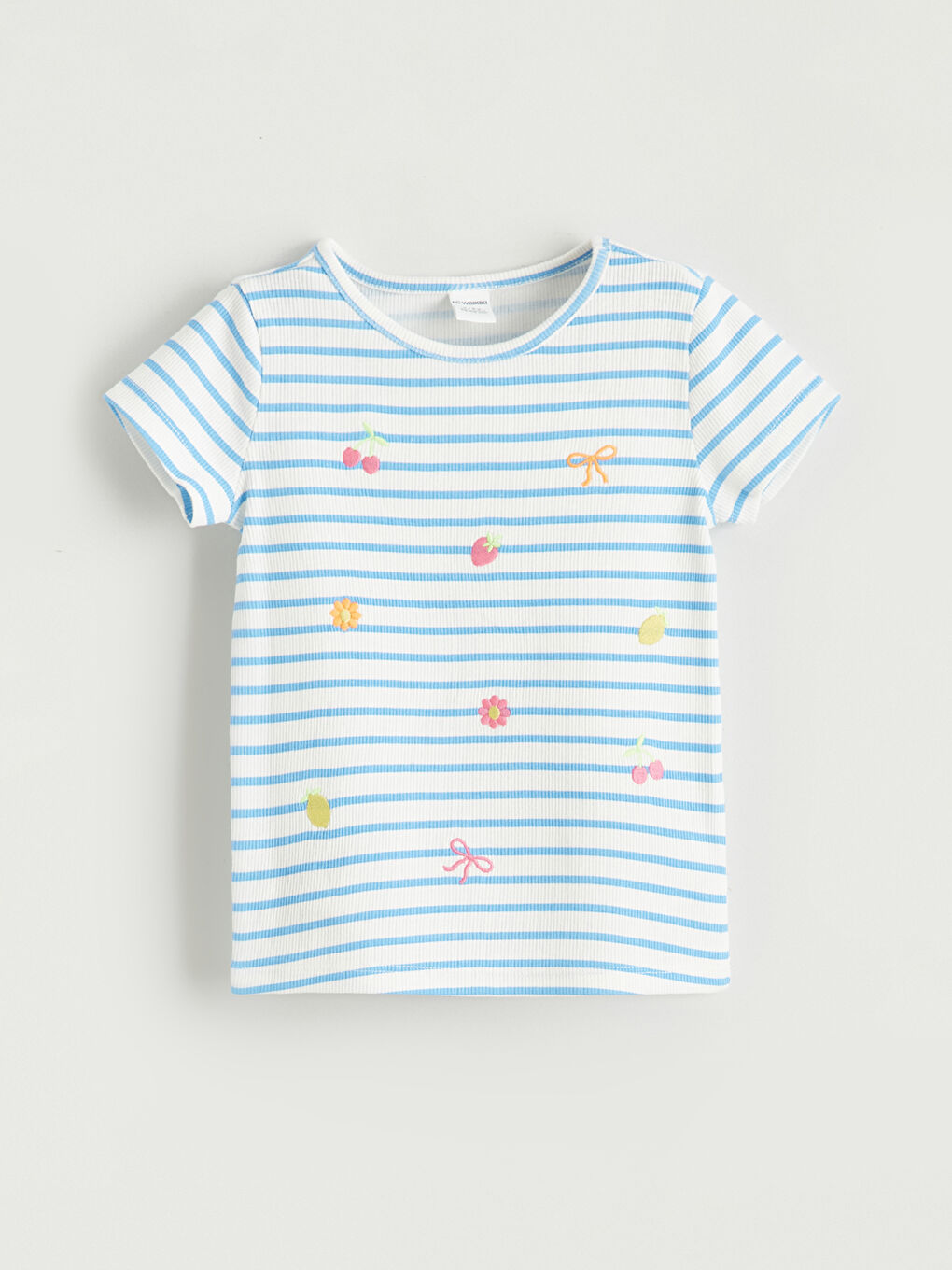 Девочки Голубой Футболка