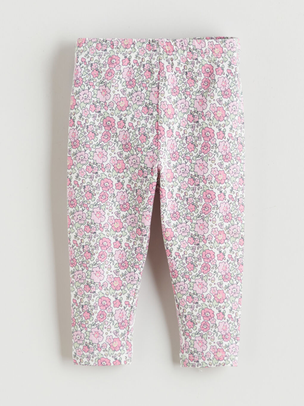 Ekru Bisiklet Yaka Kız Bebek Tişört ve Tayt-4