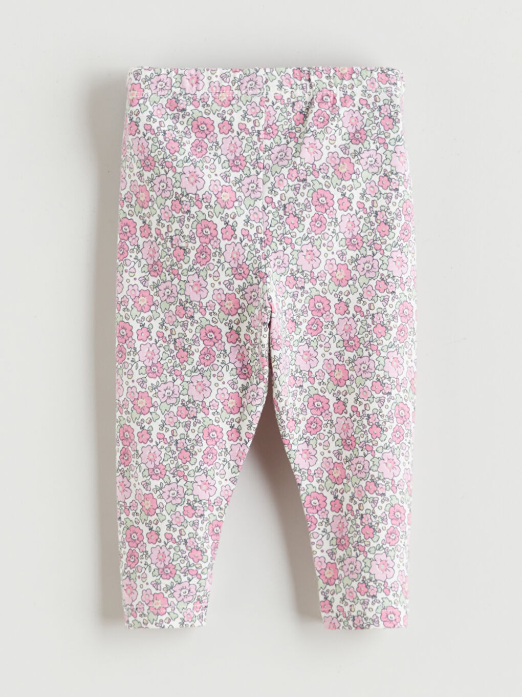 Ekru Bisiklet Yaka Kız Bebek Tişört ve Tayt-5