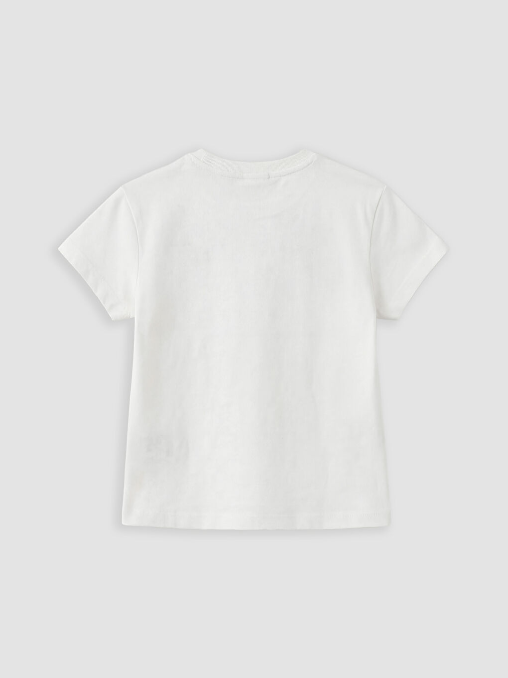 Ekru Bisiklet Yaka Kız Bebek Tişört ve Tayt-3