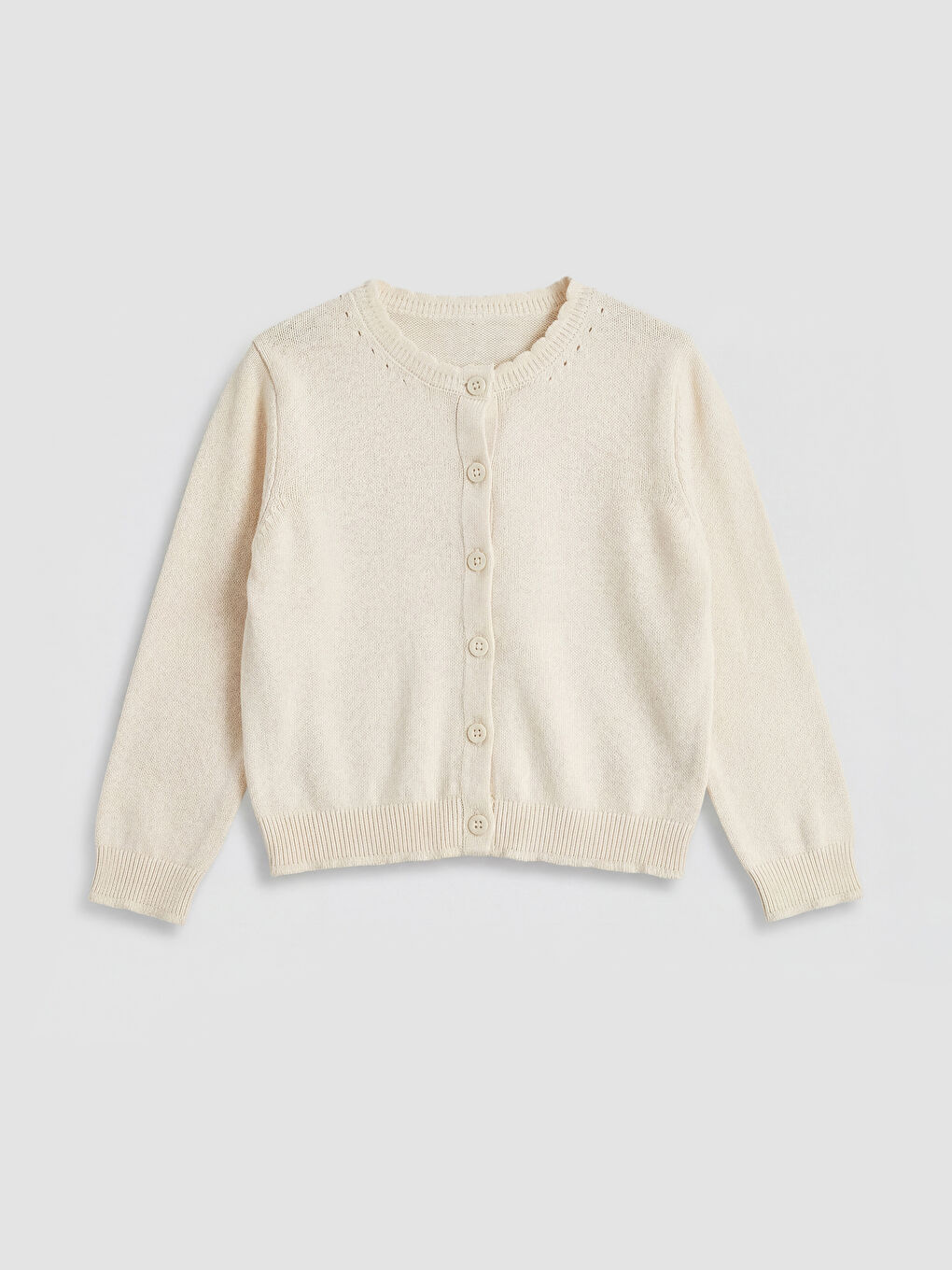 გოგონა კრემისფერი კარდიგანი