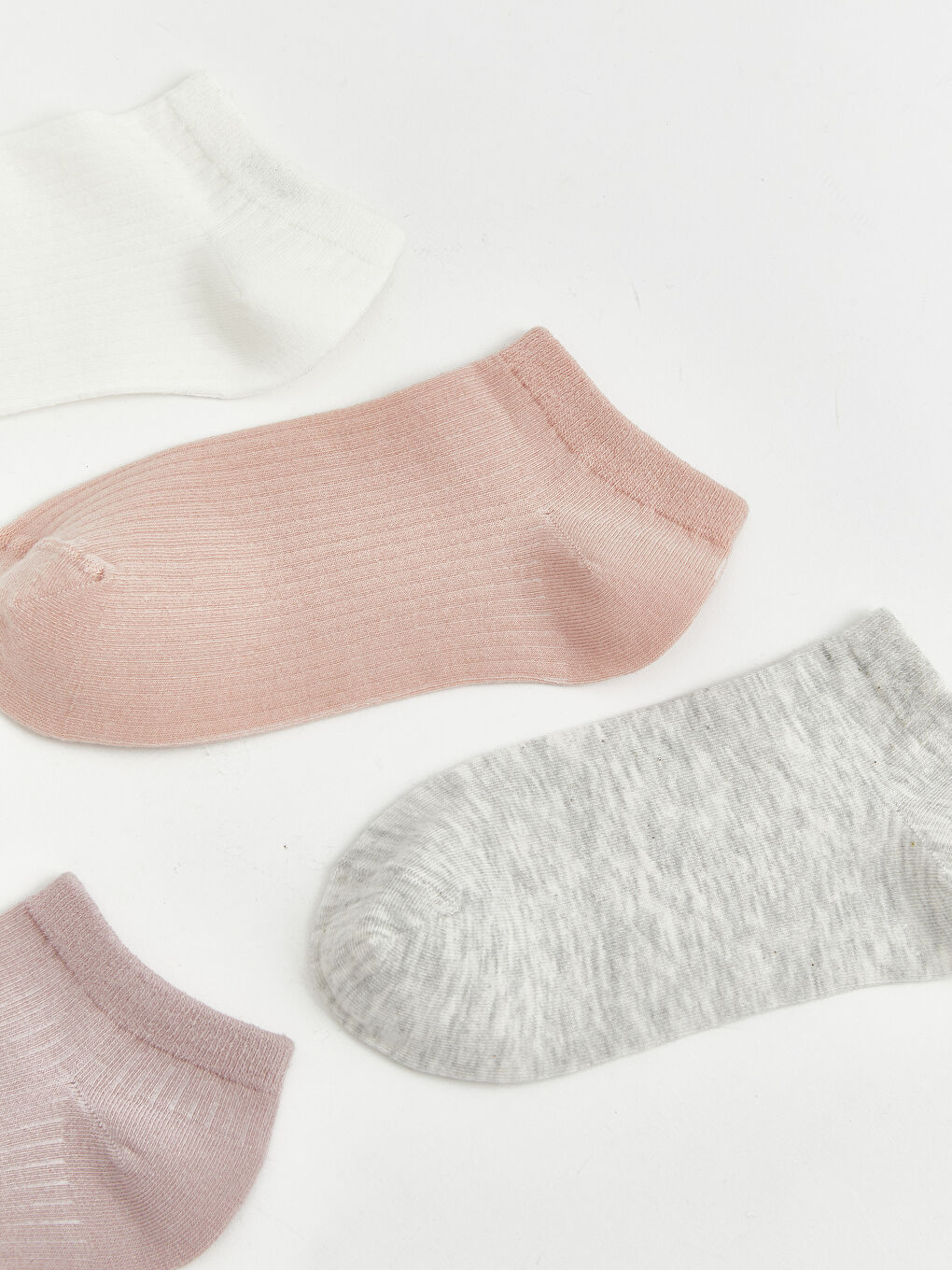 Ekru Kadın Patik Çorap 5'li-1