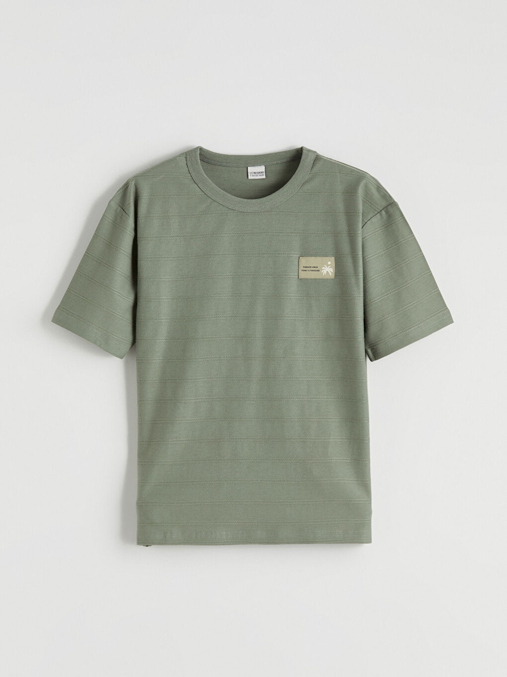 Haki Erkek Çocuk Kısa Kollu Tişört ve Şort-2