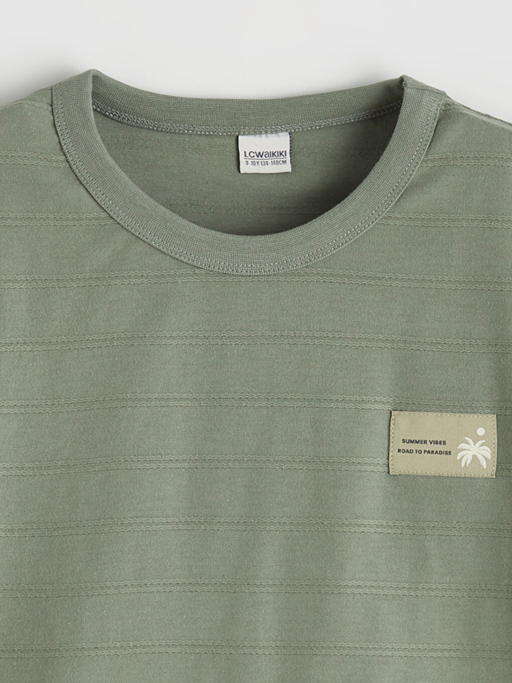 Haki Erkek Çocuk Kısa Kollu Tişört ve Şort-3