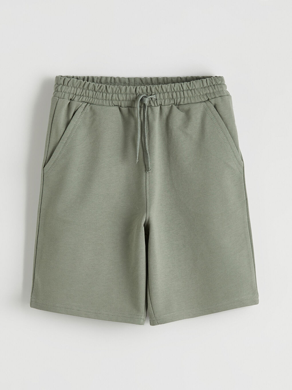 Haki Erkek Çocuk Kısa Kollu Tişört ve Şort-5