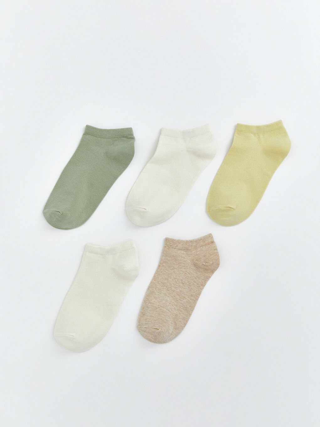 Yeşil Kadın Patik Çorap 5'li