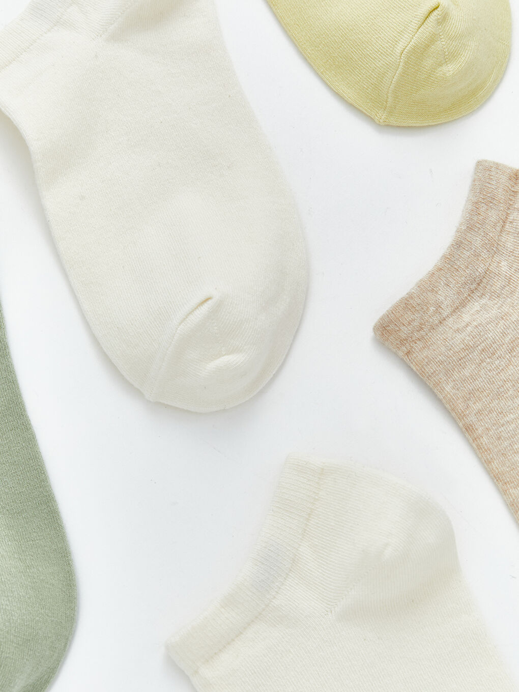 Yeşil Kadın Patik Çorap 5'li-1