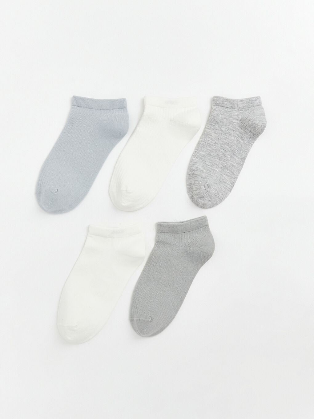 Gri Kadın Patik Çorap 5'li