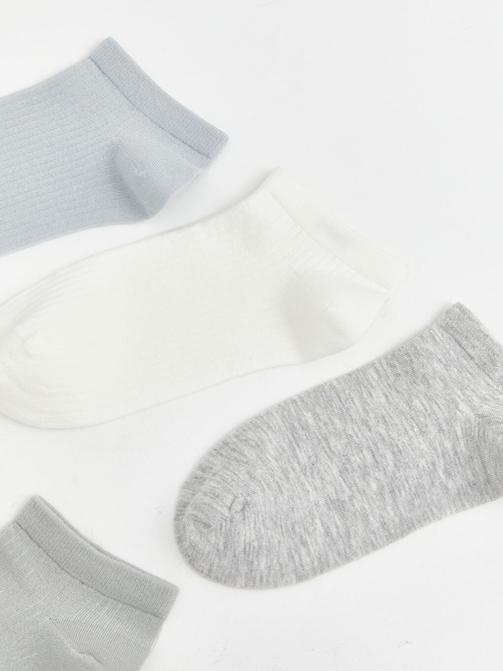 Gri Kadın Patik Çorap 5'li-1