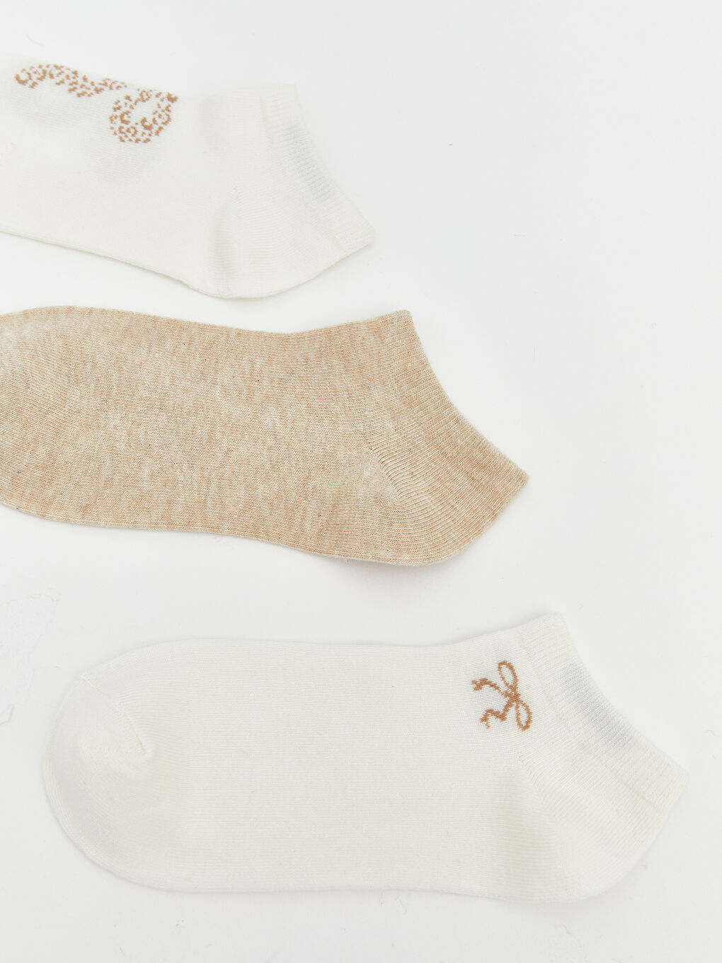 Women's Ankle Socks with Bow Print - Set of 5-1