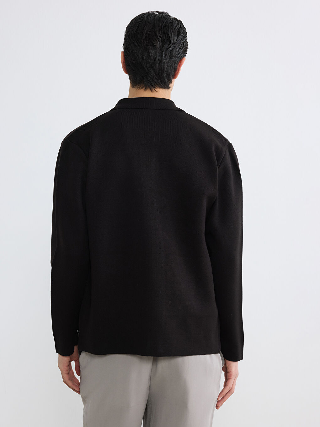 Standard Fit Polo Neck Men's Knitwear Cardigan-3