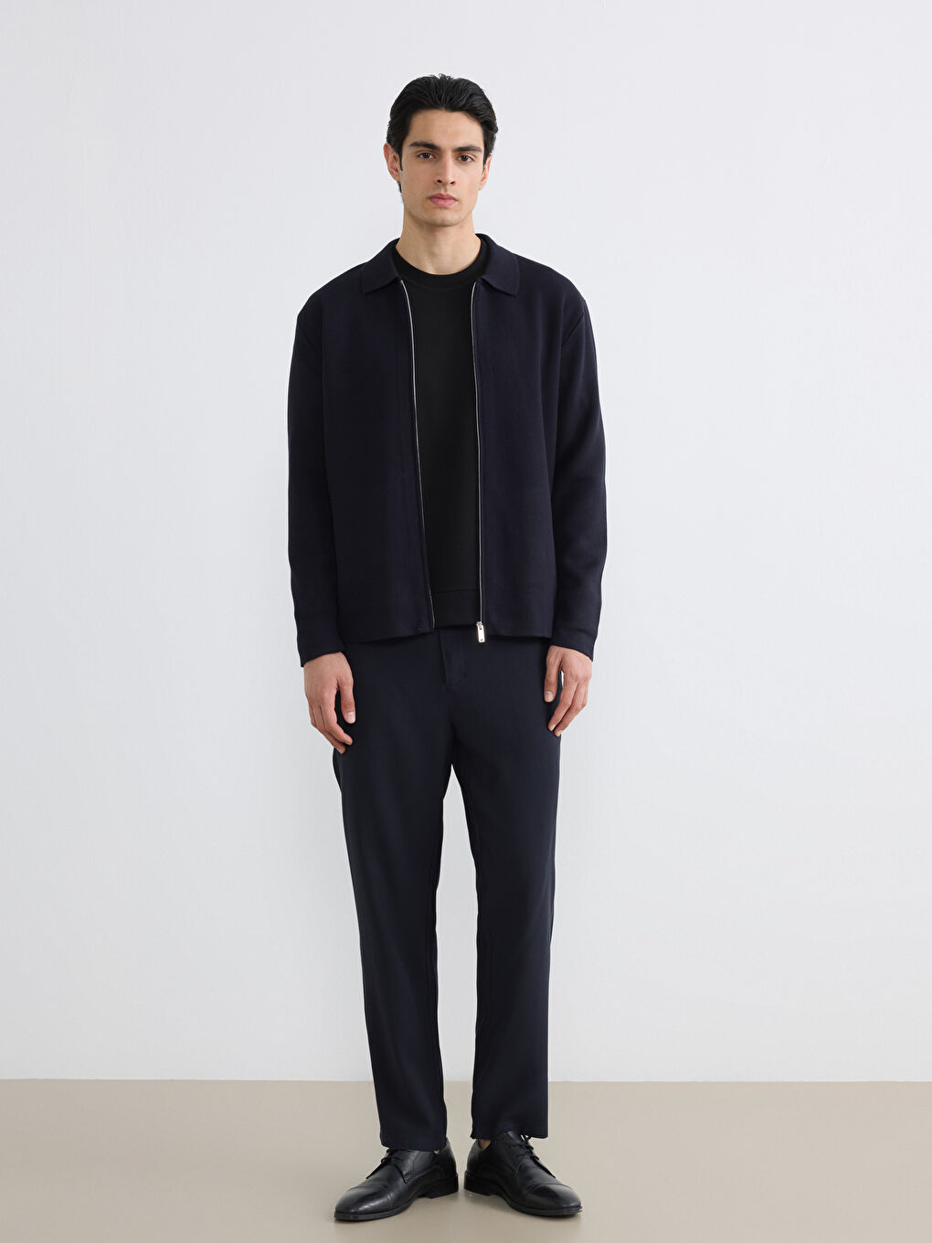 كارديجان رجالي بكول بولو، مقاس عادي، مصنوع من التريكو.-1