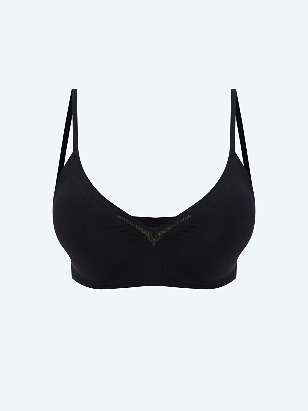Siyah Balensiz Dolgusuz Düz Üçgen Sütyen