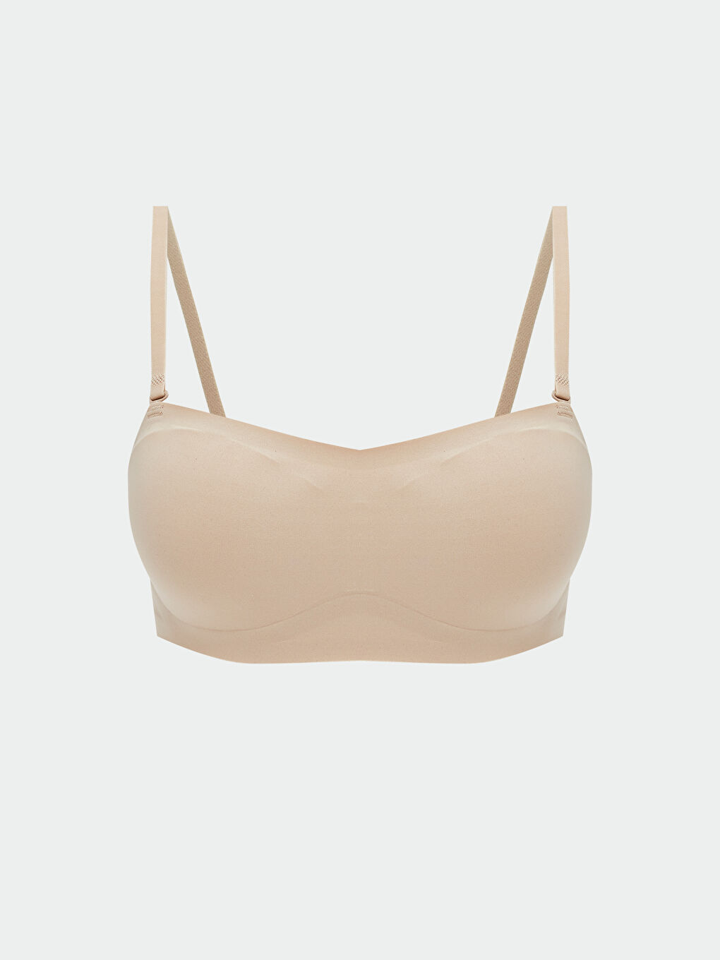 Pembe Balensiz Dolgusuz Straplez Sütyen	