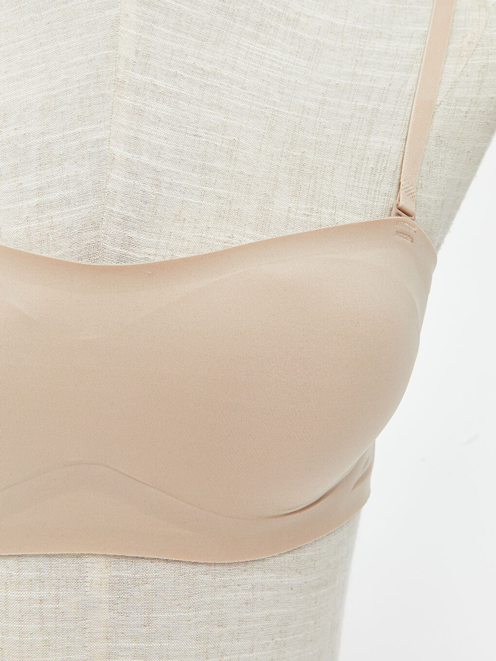 Pembe Balensiz Dolgusuz Straplez Sütyen	-2