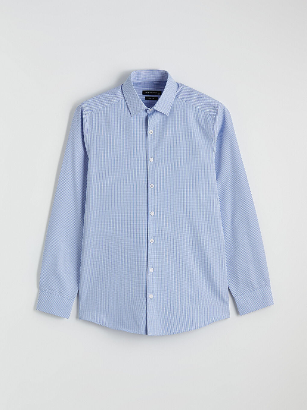 Mavi Slim Fit Ekose Erkek Gömlek-4