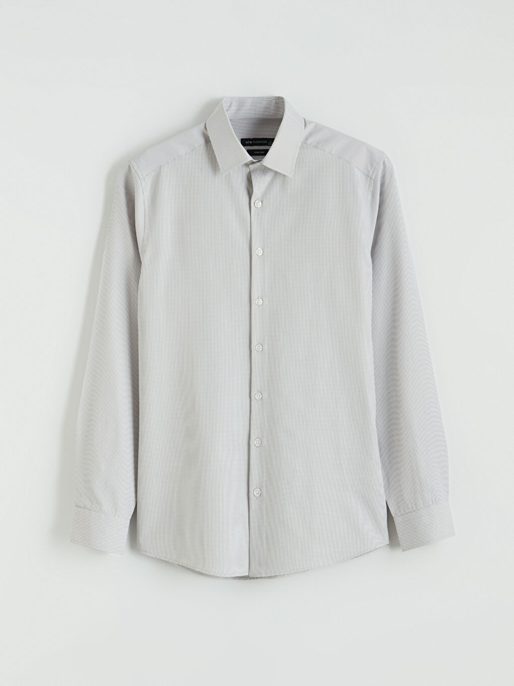 Gri Slim Fit Ekose Erkek Gömlek-4