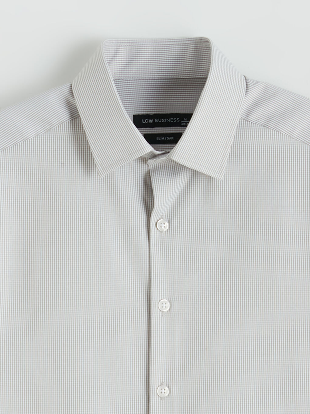 Gri Slim Fit Ekose Erkek Gömlek-5