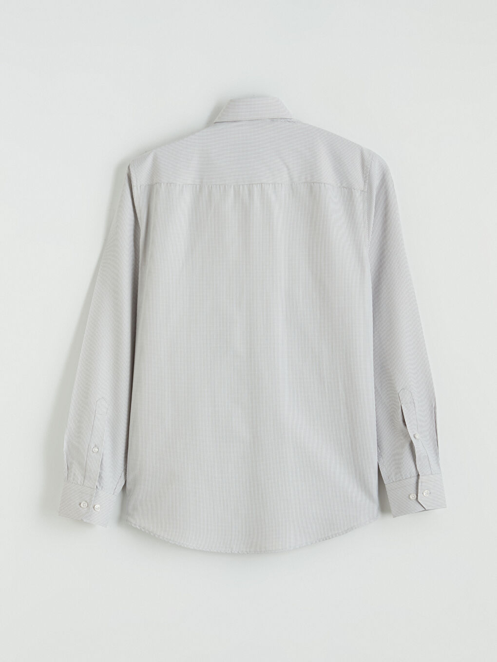 Gri Slim Fit Ekose Erkek Gömlek-6