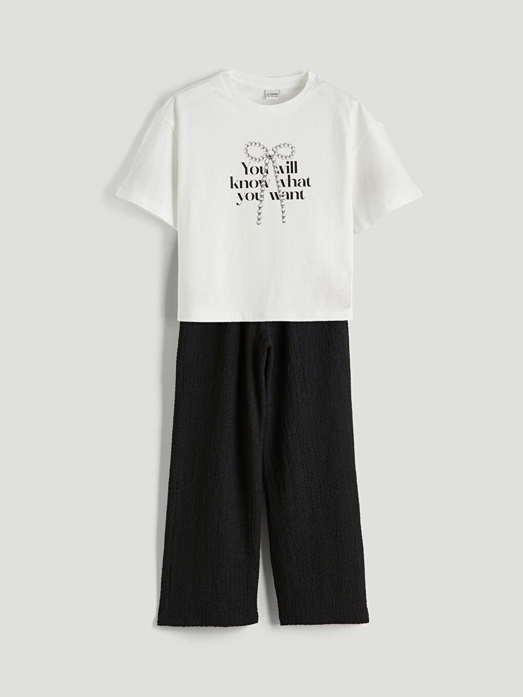 Εκτυπωμένο μπλουζάκι και παντελόνι για κορίτσια