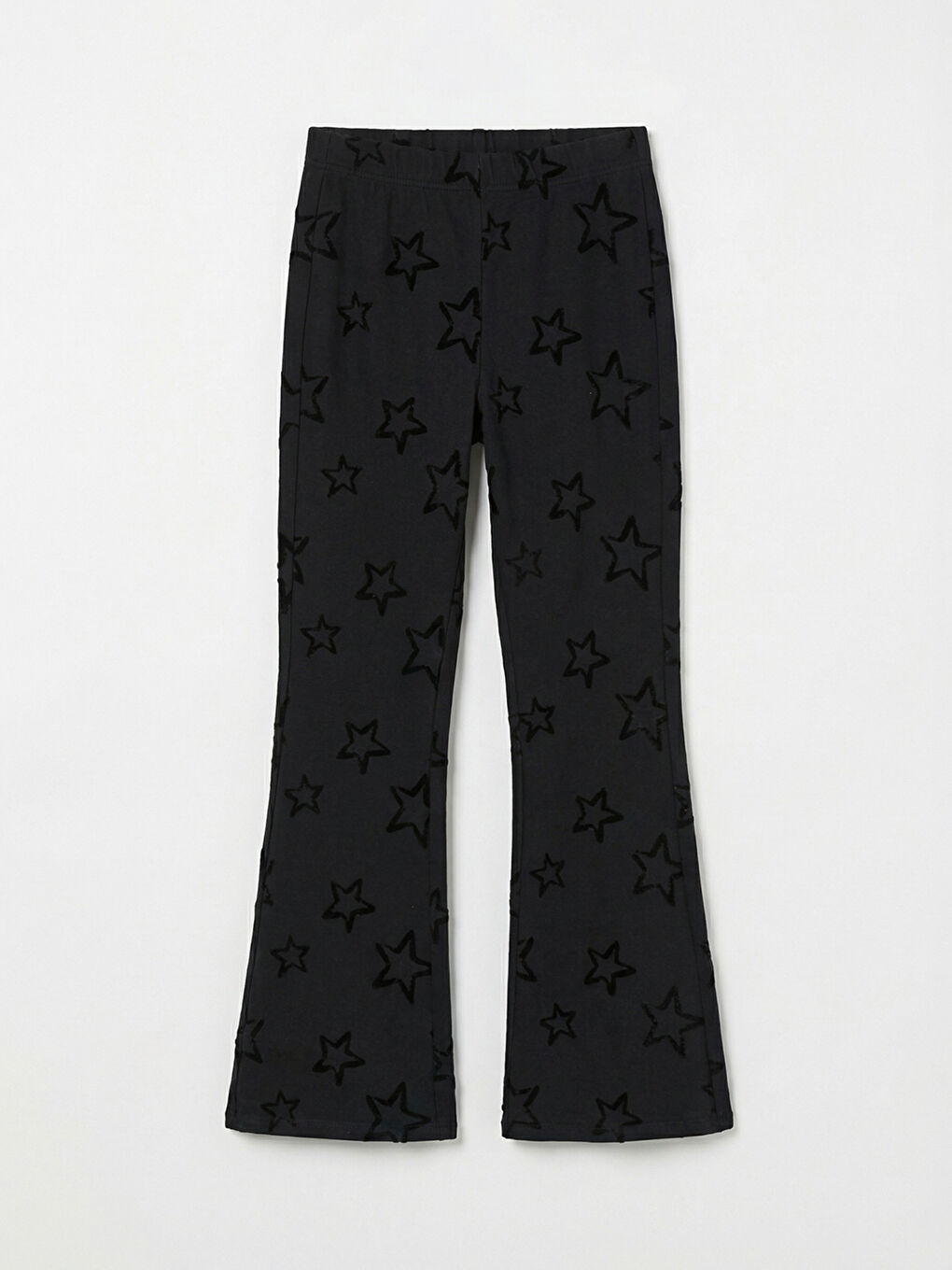 Star-Patterned Girl's Flared Leggings