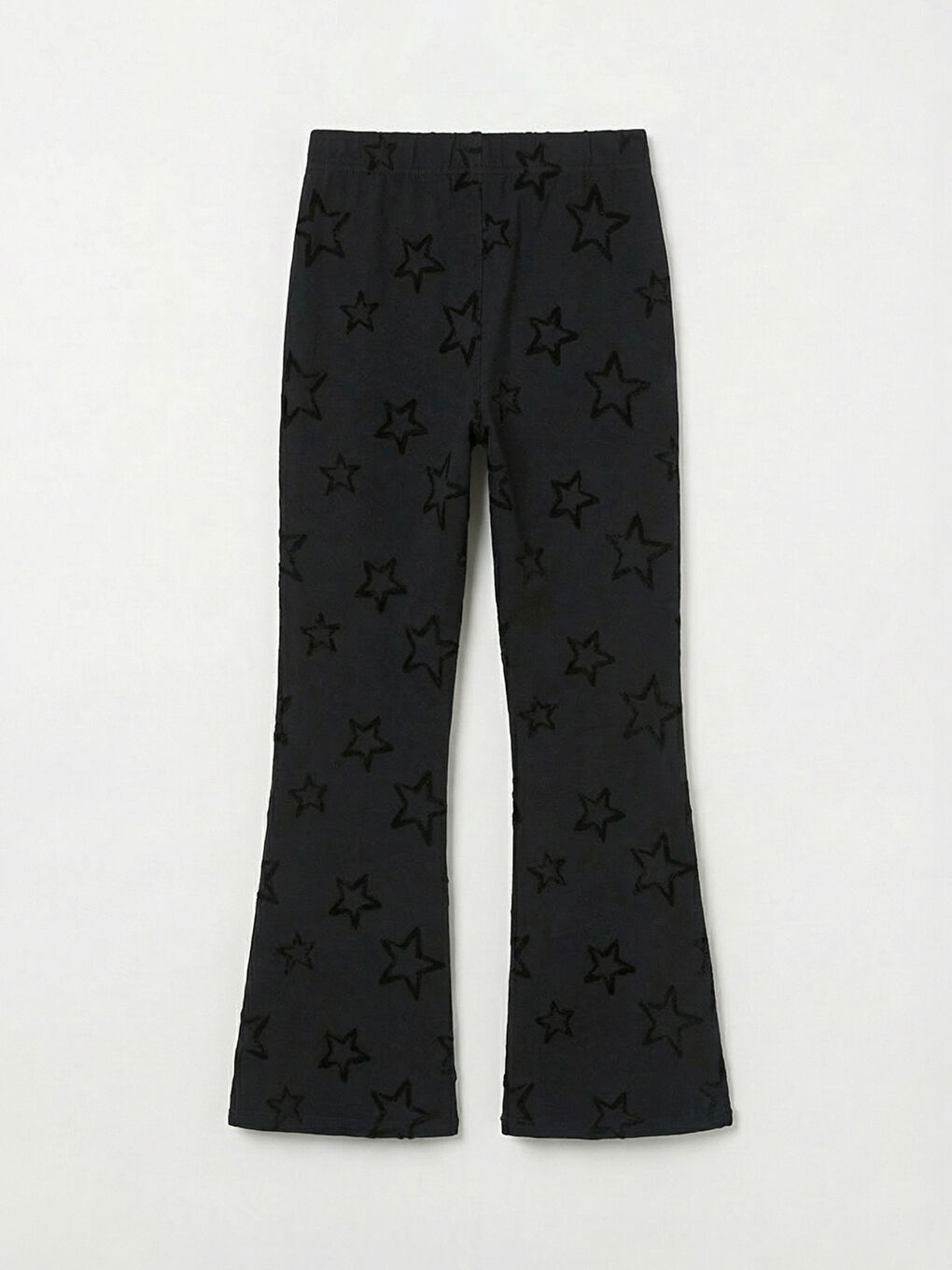 Star-Patterned Girl's Flared Leggings-1