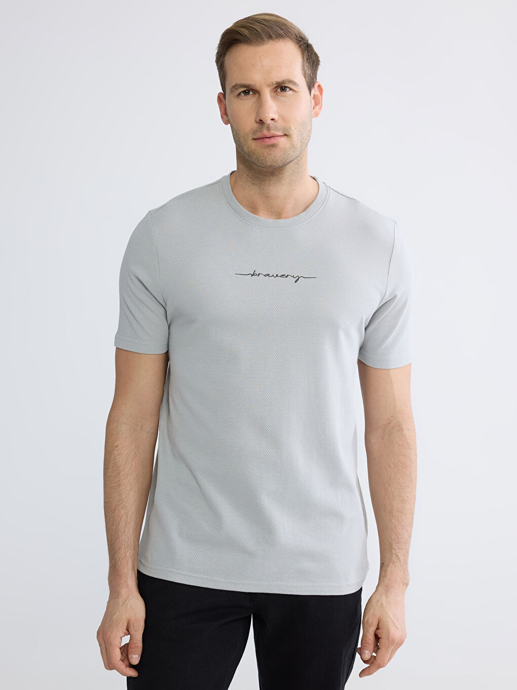 T-shirt homme en jersey à col rond