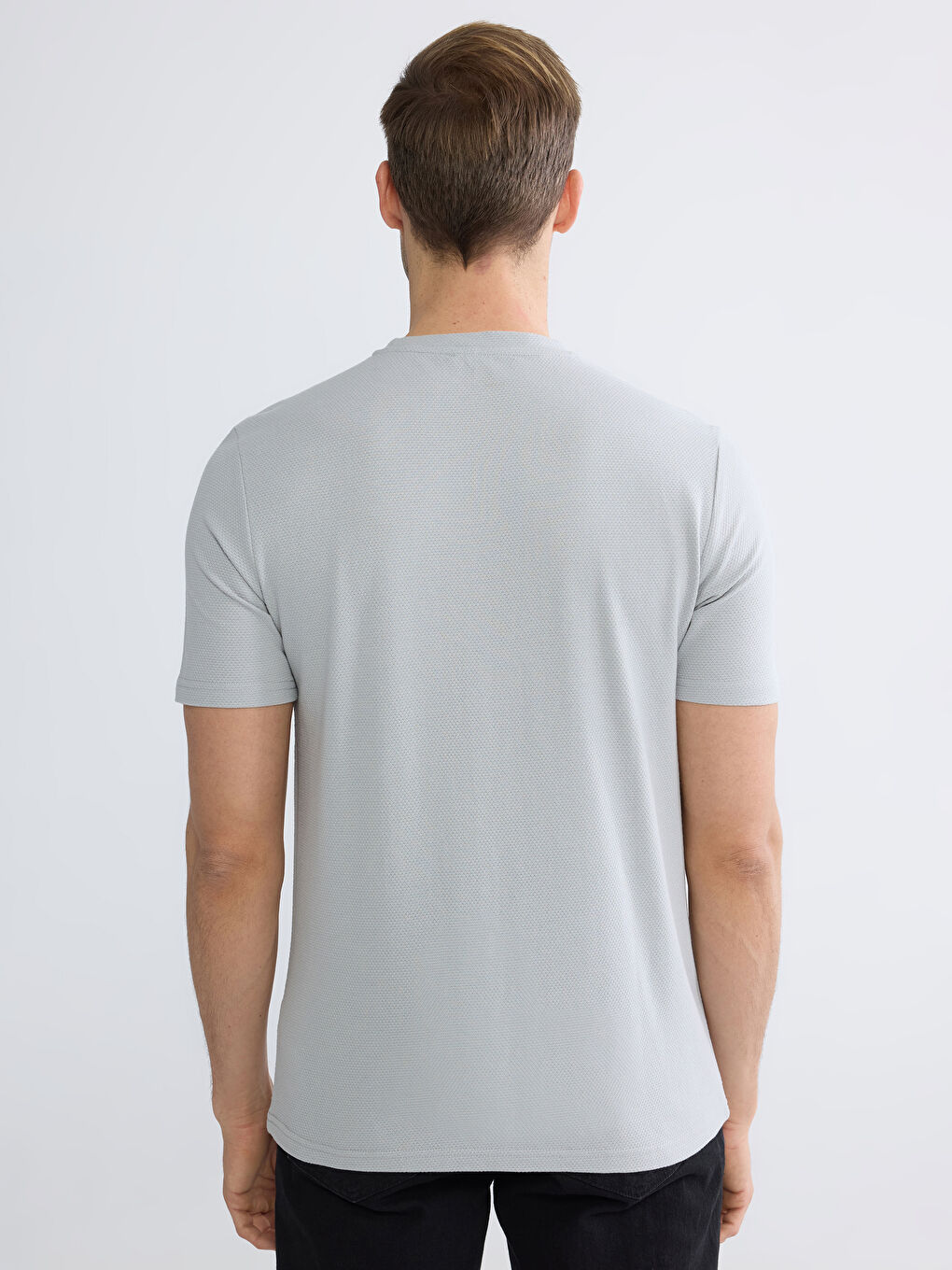 T-shirt homme en jersey à col rond-3