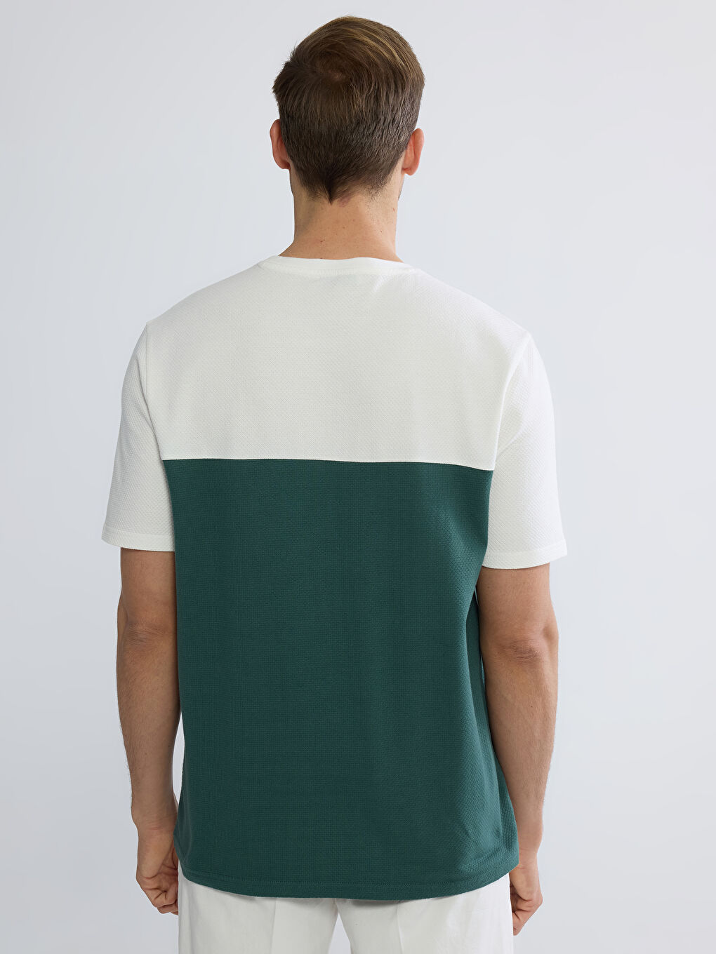 Crew Neck Short Sleeve Color Block Men's T-Shirt-7