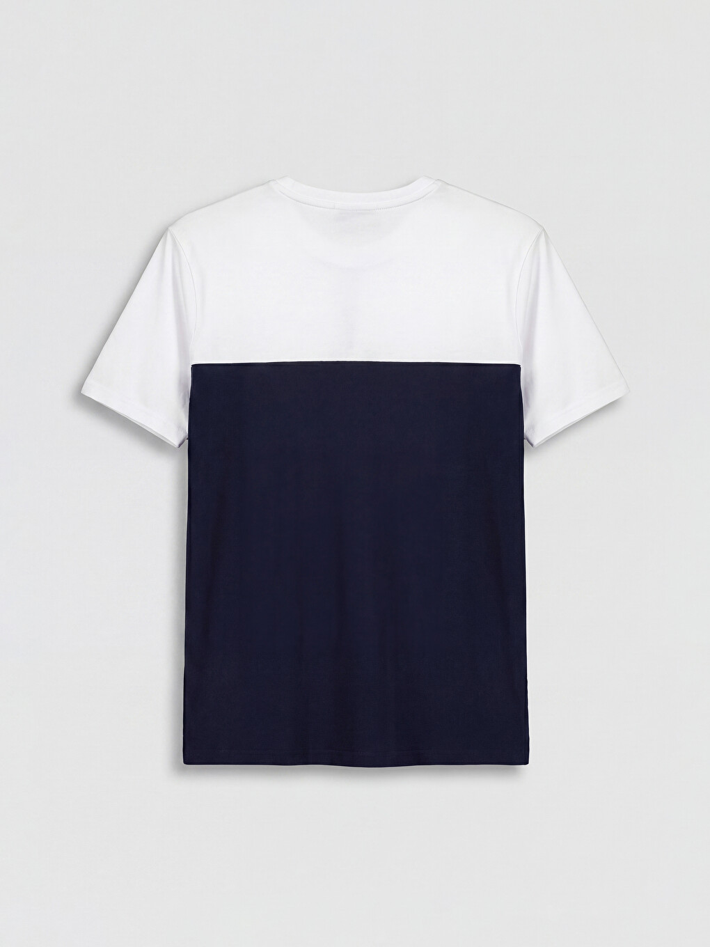 Tricou Bărbătesc Mânecă Scurtă Guler Rotund Bloc De Culoare-5