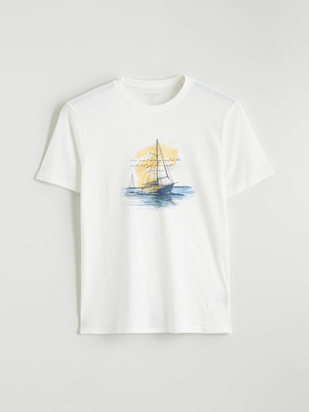 Plus Size Crew Neck Printed Cotton Men's T-Shirt-4