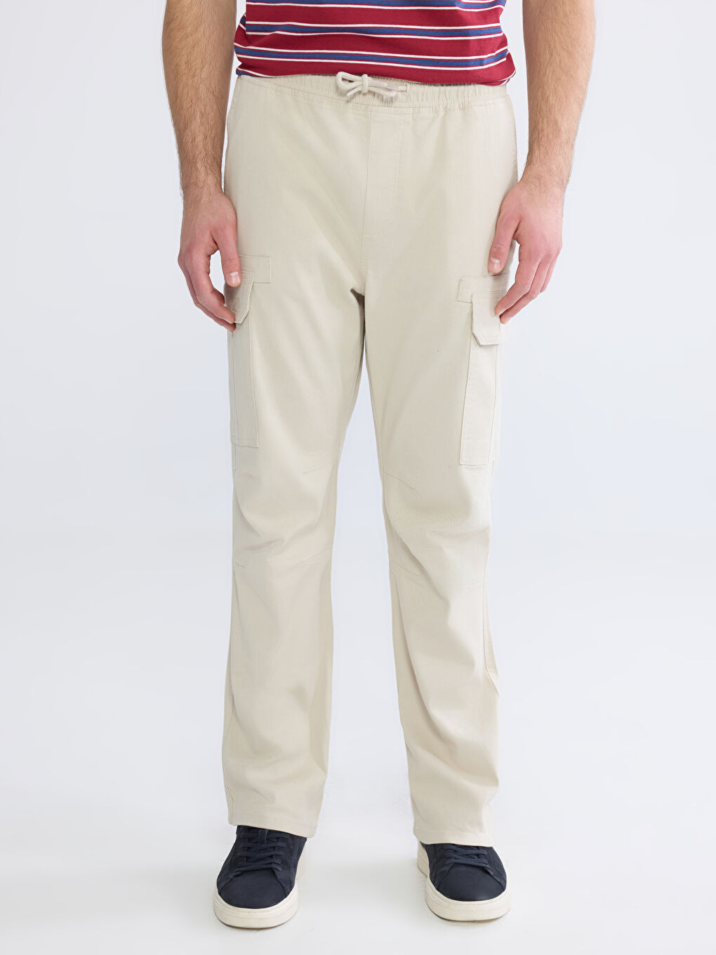 Man BEIGE Cargo Trousers-1