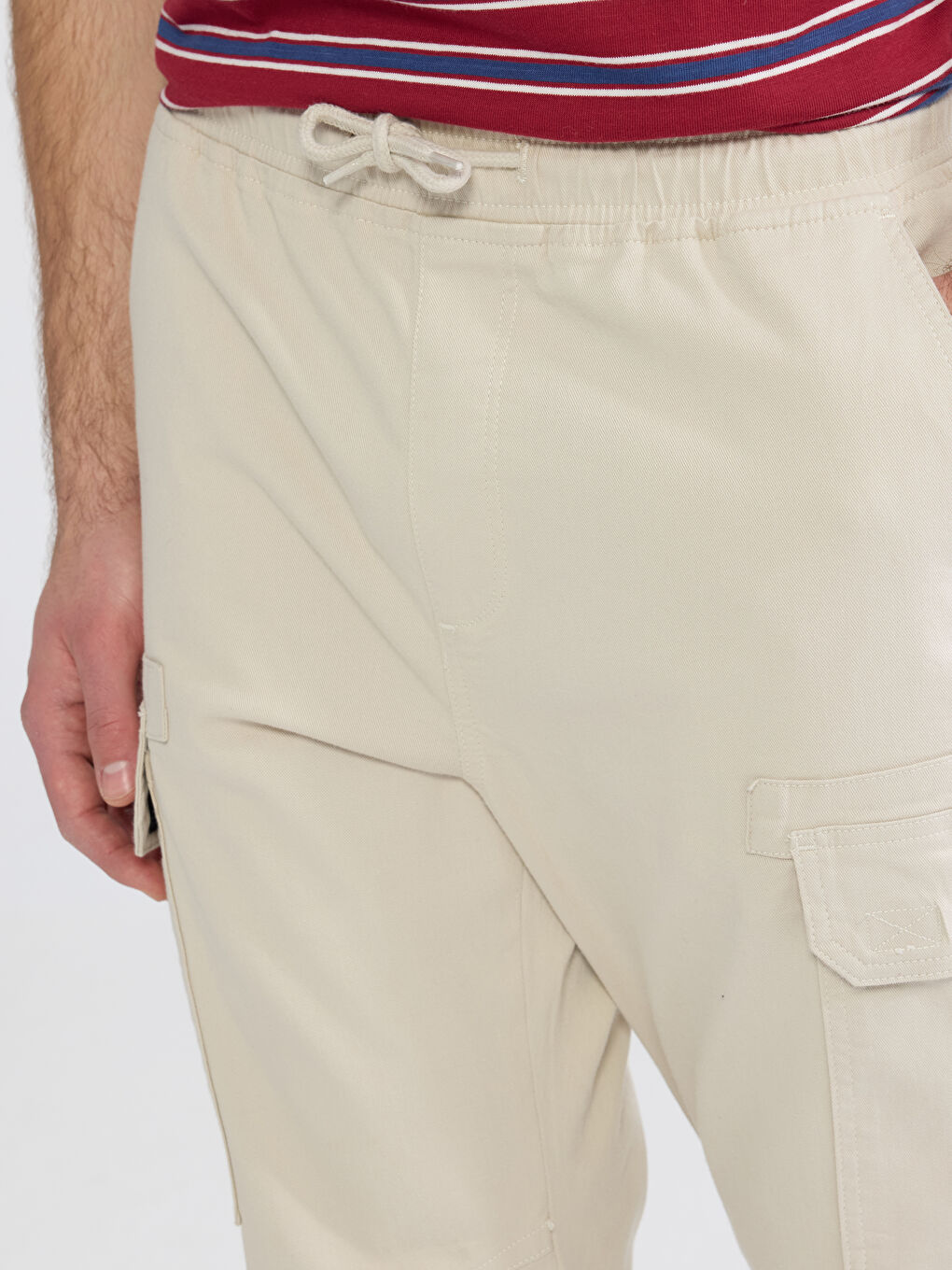Man BEIGE Cargo Trousers-2