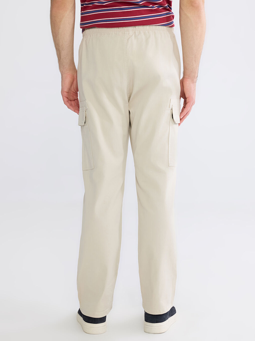 Man BEIGE Cargo Trousers-3