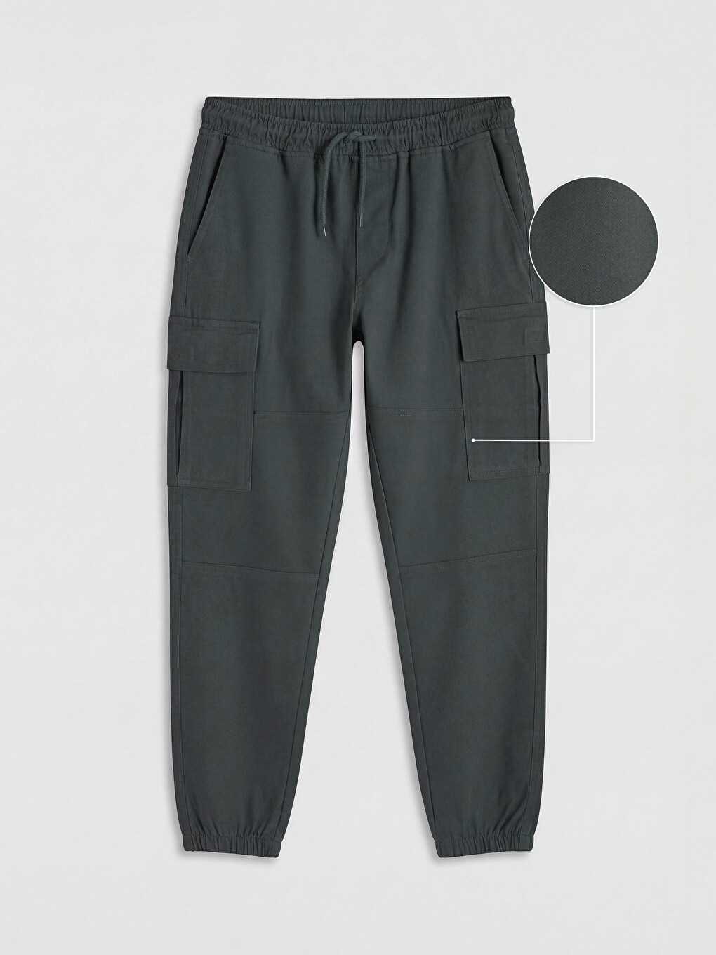Regular Fit Gabardine Men's Cargo Trousers-4